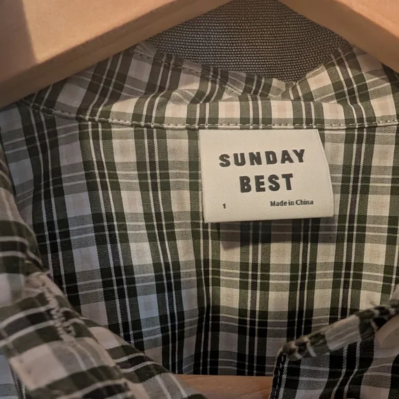 Sunday Best Green and White Plaid Shirt - Picture 2 of 3